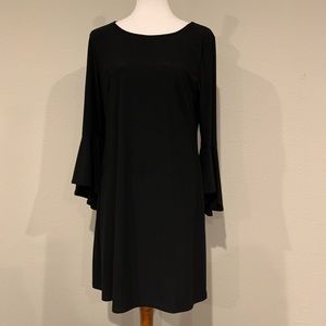 NWT Black shift dress with bell sleeves